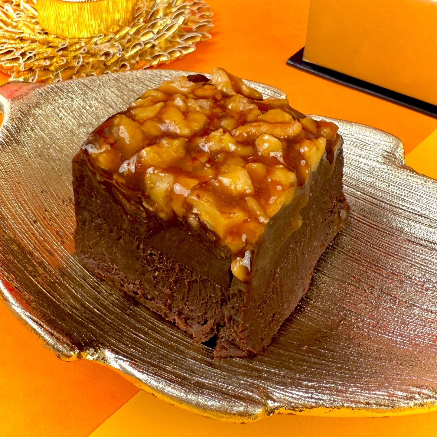 Belgian dark chocolate walnut fudge