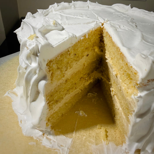 Pineapple and vanilla cake slice (250 g)