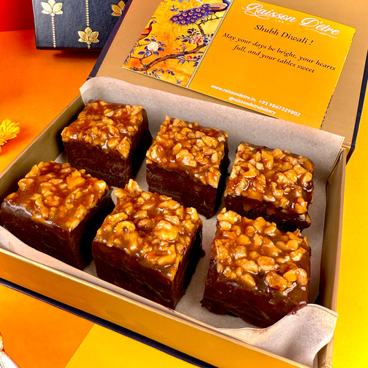 Belgian dark chocolate walnut fudge