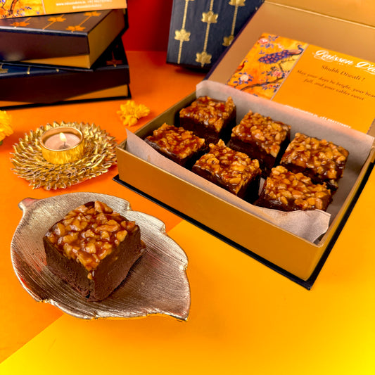Belgian dark chocolate walnut fudge