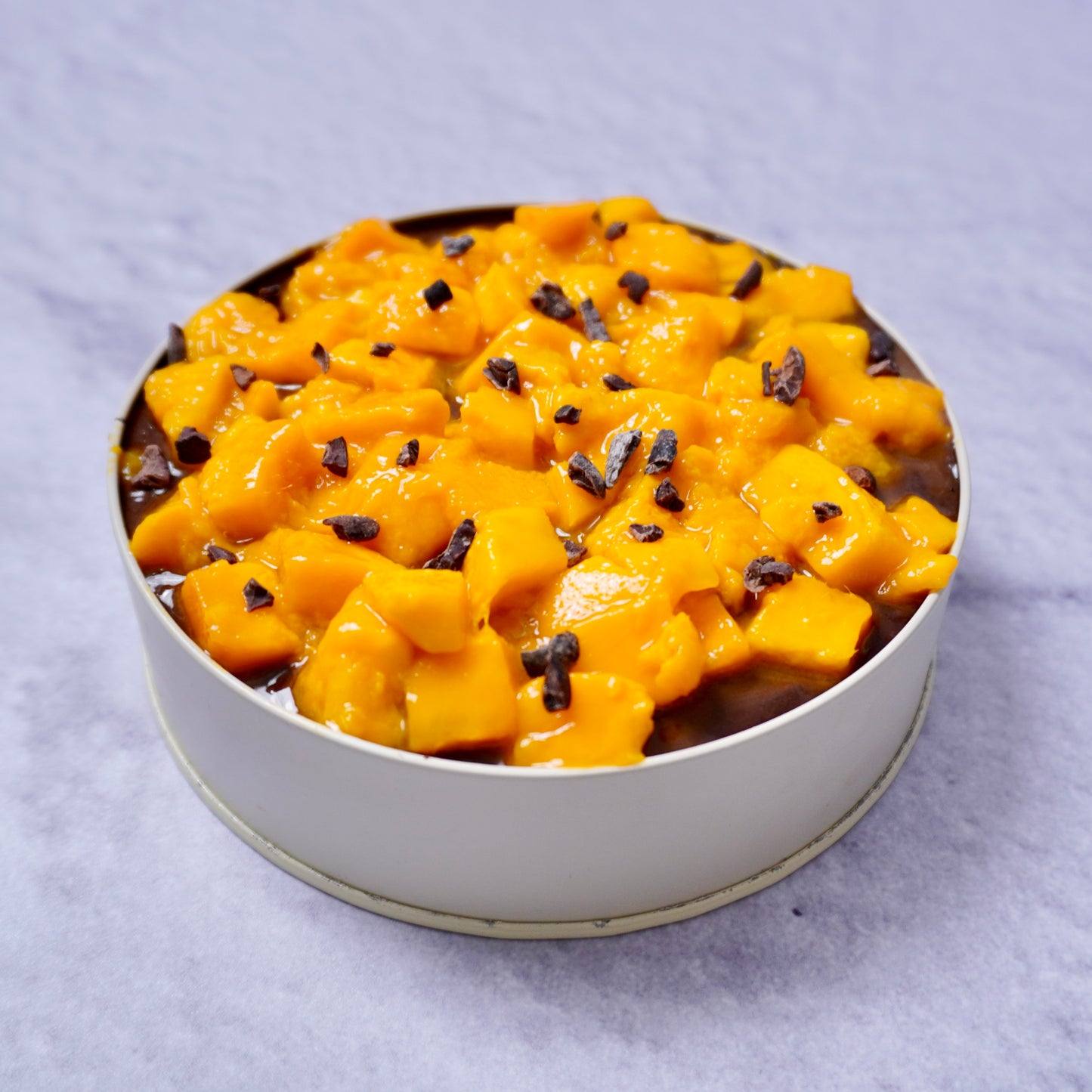 Alphonso mango and chocolate tiffin cake
