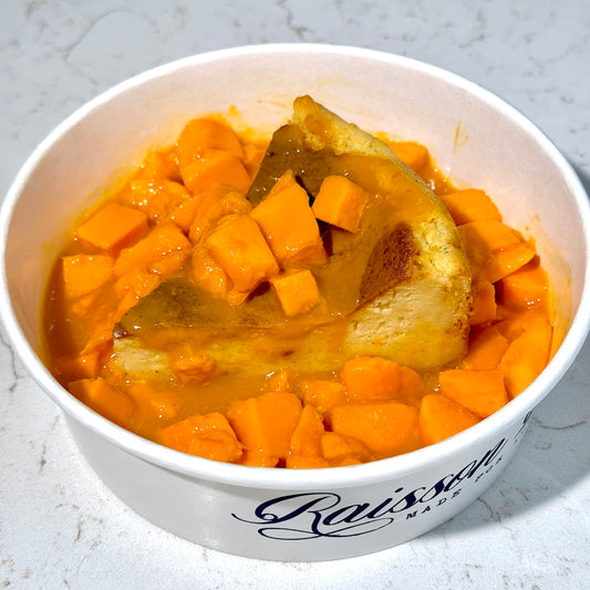 Gluten-free Basque mango cake slice (250 g)