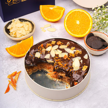 Valencia orange chocolate tiffin cake