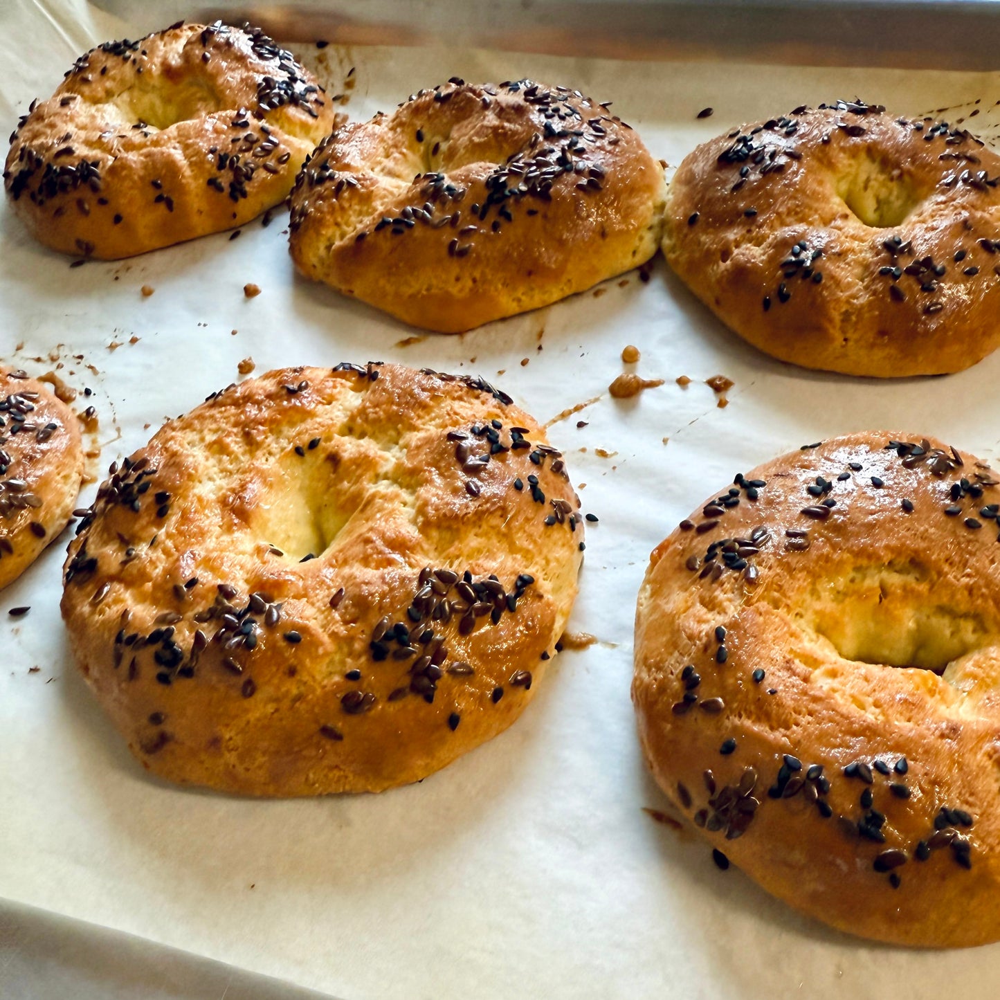 6 keto bagels