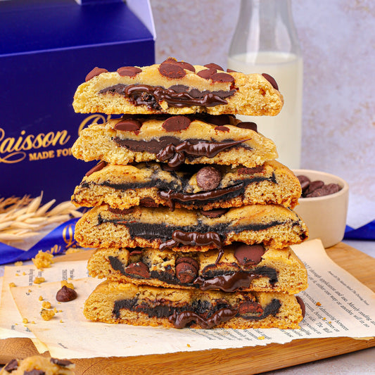2 chocolate gooey mega cookies