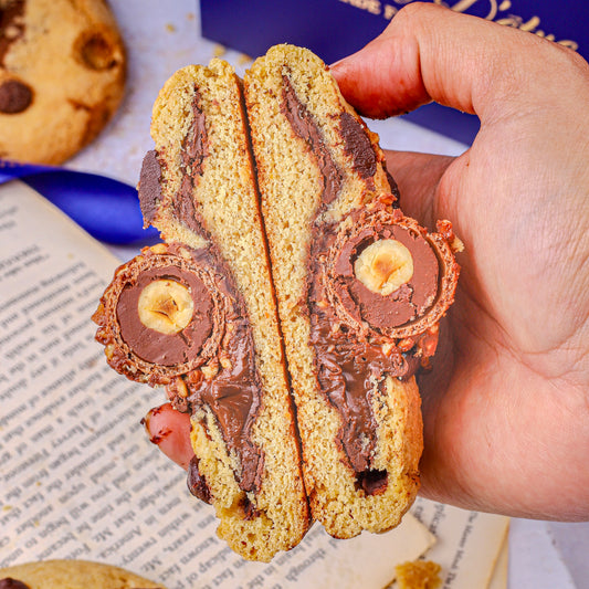 2 Nutella and Ferrero Rocher mega cookies